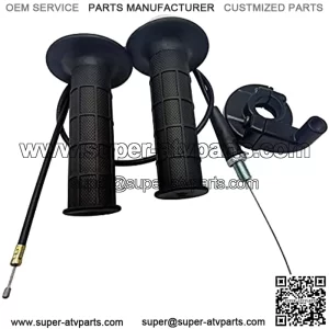 7/8" Throttle Handle Grips and Cable for ATV Quad Pit Bike Dirt Bike Mini Bike Motorcycle (Throttle Cable Length 90cm)