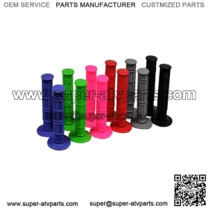 Rubber Waffle Style Handlebar Grip Set for Scooters, ATVs, & Dirt Bikes
