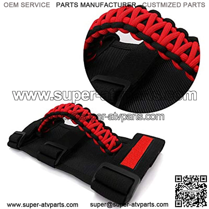 2 piezas x ATV & UTV de mano Asas de agarre de barra de rodillo ajustable universal ajuste todas las barras de rollo de 2 pulgadas a 3 pulgadas para Jeep Wrangler CJ, YJ, TJ, JK 1987-2020 - Image 3