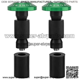 Motorcycle Handlebar End Slider Plug Caps for Racing ATV Offroad 22mm 7/8inch (Green)
