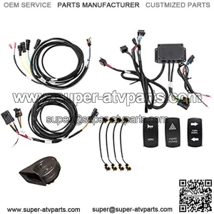 Deluxe Turn Signal Kit for 2016-2018 Polaris RZR S 1000- With Dash-Mounted Turn Signal Rocker Switch - Plug and Play For Easy Installation!