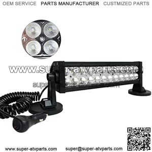 72W Led Light Bar Flood Light Magnetic Work Light Cigarette Lighter Waterproof Driving Light Off Road Light with Rocker Switch Wiring Harness for Ford Boat Light Truck SUV UTE ATV UTV 12V 24V