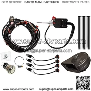 SuperATV Turn Signal Kit for Polaris RZR RZR 800 / S 800/4 800 (See Fitment) - (with Steering Column and Dash Horn) - Plug and Play for Easy Installation!