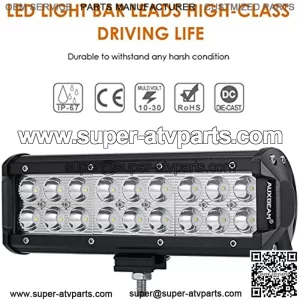 LED Light Bar 9inch, 54W Led Offroad Light Spot Beam Driving Lights, Waterproof with Mounting Brackets for Jeep Pickup Trucks SUV ATV UTV Ford