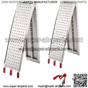 Folding Truck Ramps, gardhom 1500 lbs Aluminum Loading 1Pair for ATV Lawn Mower Trailer Pickup