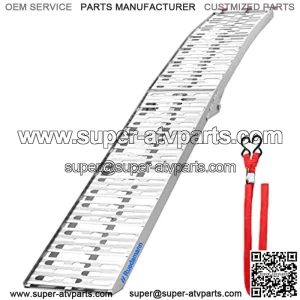 7.5' Aluminum Loading Ramp/ATV Ramp/Motorcycle Ramp/Truck Ramp Loading Ramp,Foldable,1 PC,750 lb Capacity (Raised Grain Non-skid)
