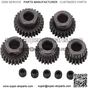5PCS 48DP Motor Gear Steel 20T 22T 24T 26T 28T Pinion Gear Set 5mm Shaft Hole Motor Gears for RC Car Replacement Parts