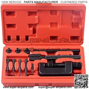13 pcs Chain Breaker Set with Carrying Case ?C Chain Cutter and Riveter for Motorcycle, Bike, ATV