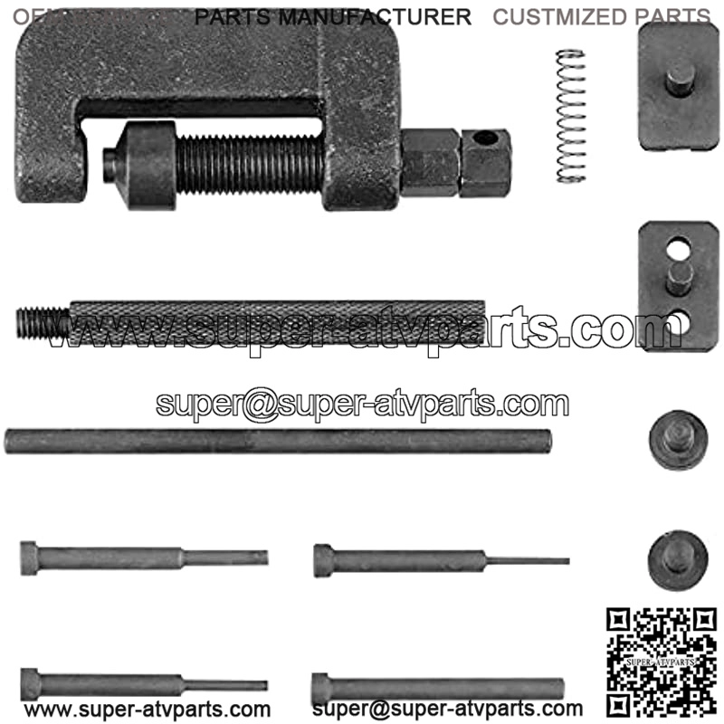 13 pcs Chain Breaker Set with Carrying Case ?C Chain Cutter and Riveter for Motorcycle, Bike, ATV - Image 2