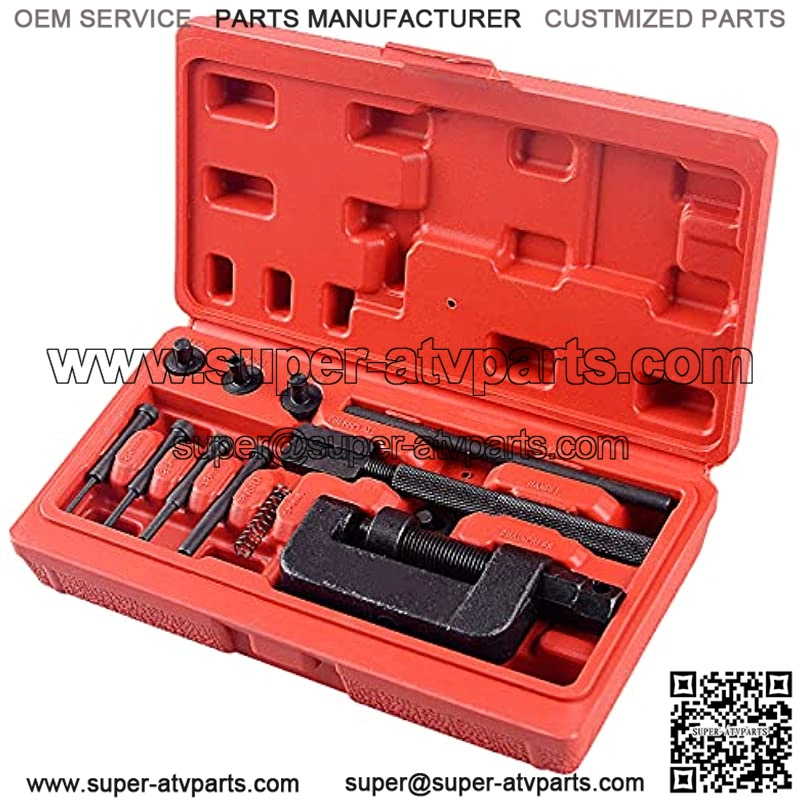 13 pcs Chain Breaker Set with Carrying Case ?C Chain Cutter and Riveter for Motorcycle, Bike, ATV - Image 4