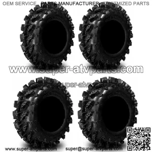 Full set of Interco Swamp Lite 27x9-12 and 27x10-12 ATV Tires (4)