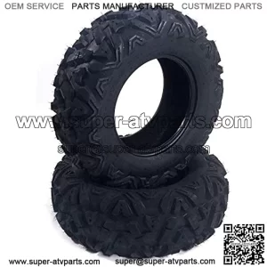 TRIBLE SIX 25x8-12 ATV UTV Tires 25x8-12 6PR Tubeless 2-Pc Set