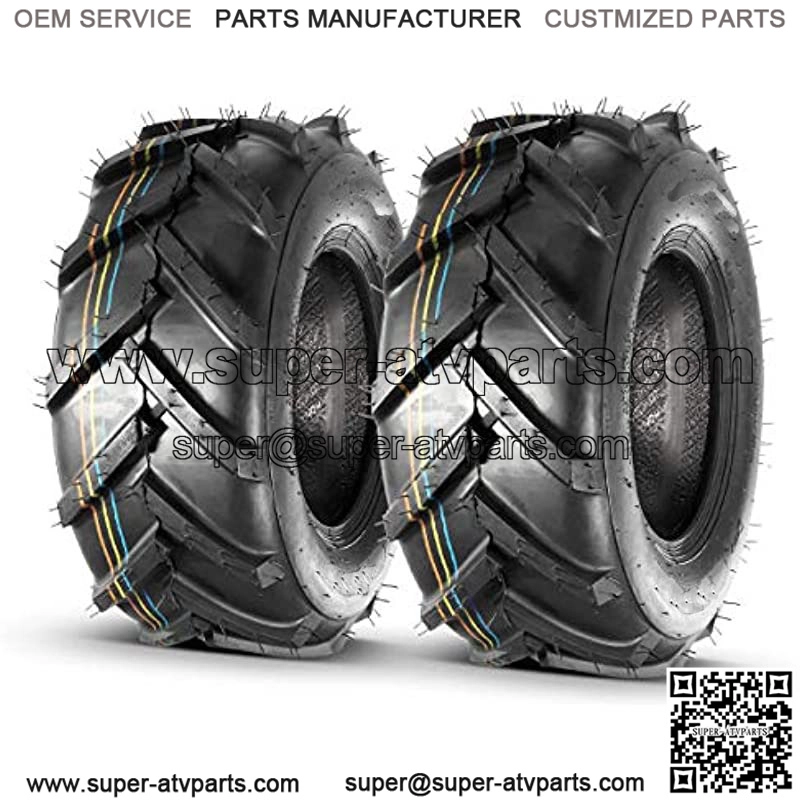 2 PCS Super Lug Tractor Tire -16x6.50-8, 4PR, Tubeless