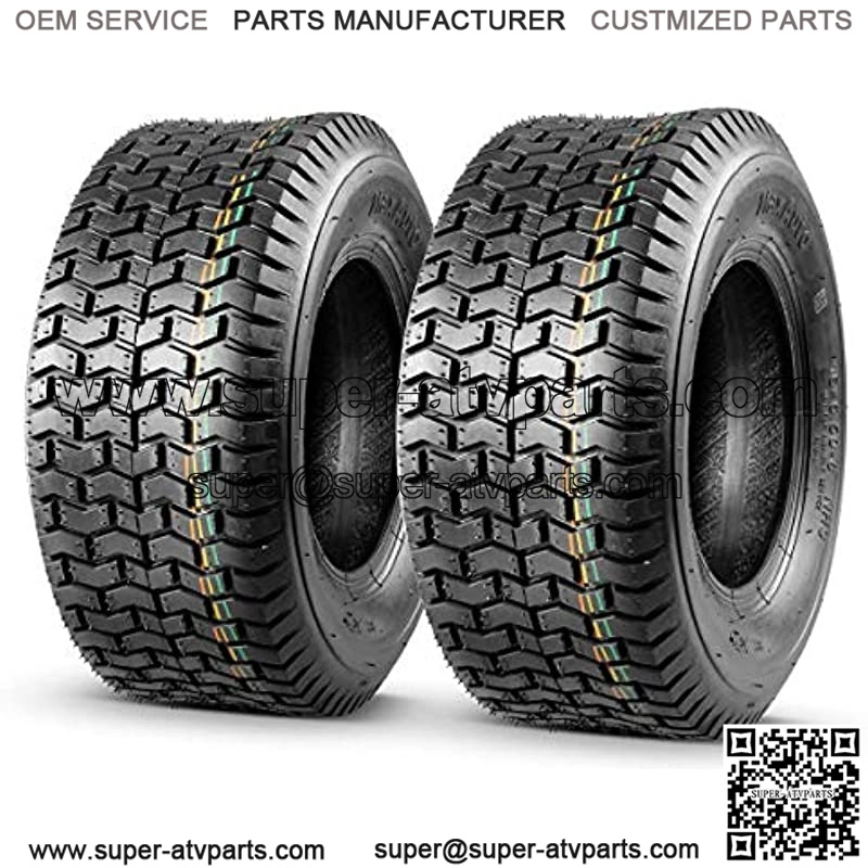 2 Pcs 16x6.50-8 Turf Tires for Lawn Tractor Lawn Mower Riding 4Ply Tubeless
