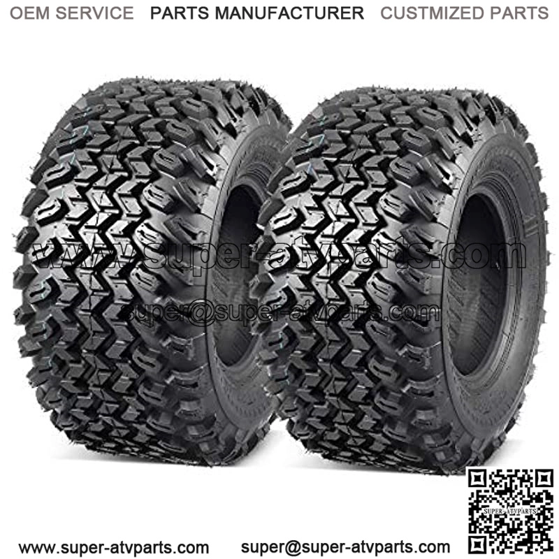 2 Pcs All Trail Tire 22x11.00-10 Lawn Mower Golf Cart Tire for Hilly Terrian 6Ply