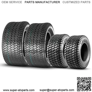 Set of 4 Lawn Mower Turf Tires 16X6.50-8 Front & 23X9.50-12 Rear, 4PR Tubeless