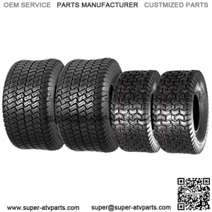 Lawn Mower Tires 15x6-6 20x10-8 4PLY P332+P512(2 Front Tires+2 Rear Tires)