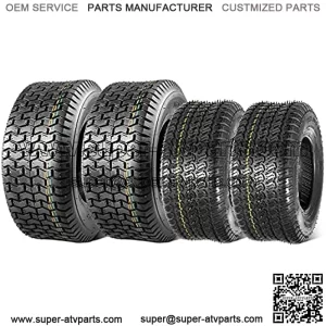 Set of 4 Lawn Mower Turf Tires 13X5.00-6 Front & 16X6.50-8 Rear, 4PR Tubeless