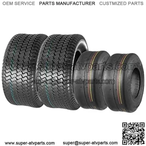 Lawn Mower Turf Tires 13x5-6 Front & 23X9.50-12 Rear 4PR(2 Front tires+2 Rear Tires)