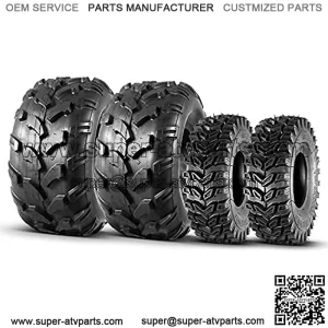 Set of 4 15X5-6 Front Tires & 20X9.50-8 Rear Lawn Mower Turf ATV Tires