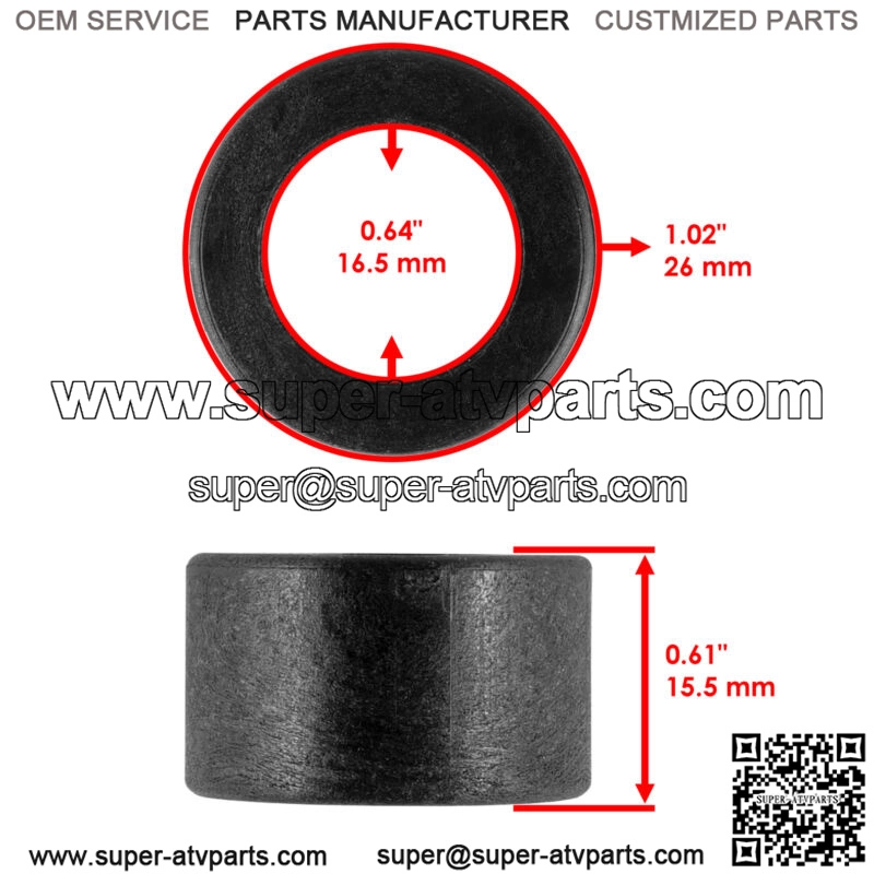 12x Front Upper Lower Control A-Arm Bushings for Polaris RZR 1000 60 in 2017-21 - Image 2