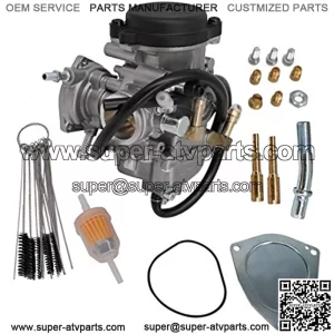 Carburetor For Suzuki King Quad 300 LTF300F 4X4 2000-2002 with Filter & Carbon Dirt Jet Cleaner Tool Kit Durable # 13200-39D22