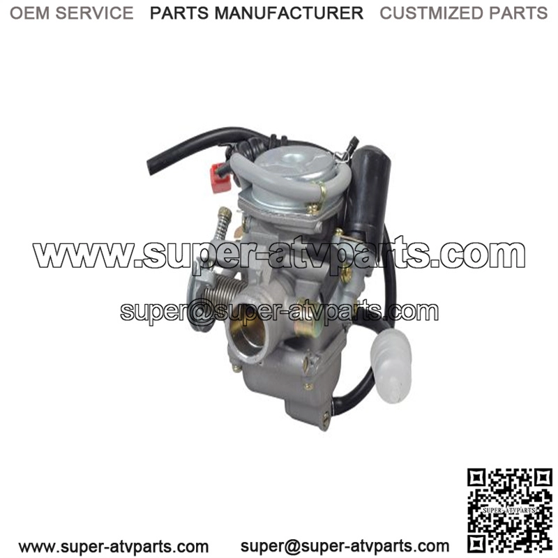 125cc-150cc GY6 Scooter, ATV, Go Kart, and Dirt Bike Carburetor with 24 mm Intake & Electric Choke