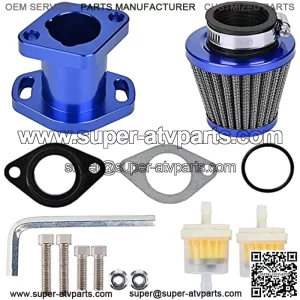 38mm Air Filter Intake Manifold Gasket Screw Oil Allen Key PREDATOR 212CC CT200U GX160 GX200 6.5HP China 196cc Mini Clone Bike Compatible with Honda Yamaha Kawasaki Suziki ATV (Blue,) (MT-9-11)