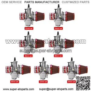 ATV motorcycle modified PWK21 24 26 28 30 32 34mm carburetor air filter interface set