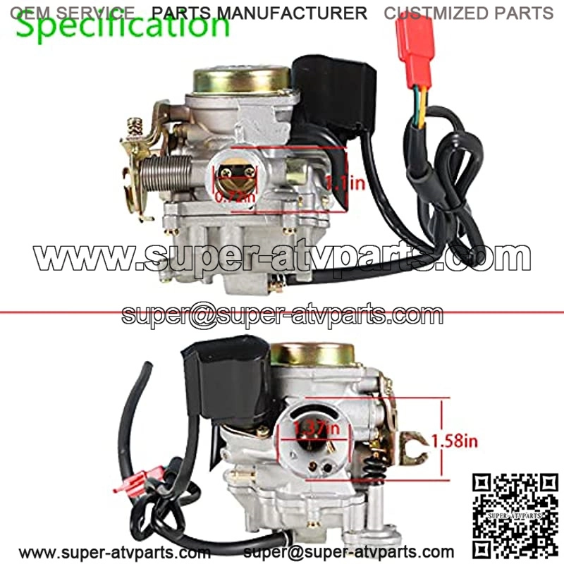 139QMB Carburetor Replacement for 4 Stroke GY6 50CC 49CC Scooter Moped Engine 18mm carb with Intake Manifold Air Filter - Image 4