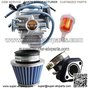 150cc Carburetor GY6 26mm Carb with Air Filter Intake Manifold Fuel Filter Kit for Compatible with Baja Kazuma Eagle Go Kart Carb
