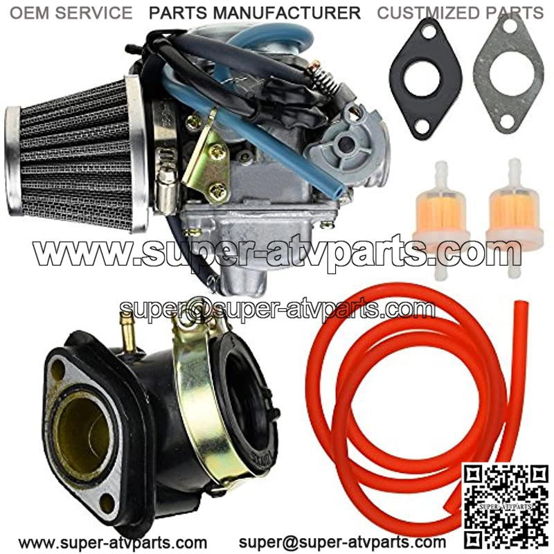 24mm Carburetor Carb 42mm Air Filter Intake Manifold Gasket Fuel line Filter for GY6 Yerfdog Spiderbox GX150 Hammerhead GTS Twister Tomerlin Crossfire 150cc Go Kart Moped Scooter Parts