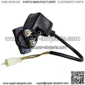 Portable Universal 2 Pins Starter Solenoid Electric Relay, Fits for 50cc 70cc 90cc 110cc 125cc Dirt Bike Pocket Bike Go Kart