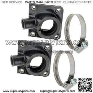 Set of 2 Carburetor Intake Boots W/Clamp for Yamaha Banshee 350 YFZ350 1987-2006