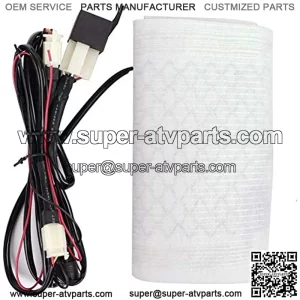 12V Motorcycle ATV UTV E-Bike Carbon Fiber Seat Heater Warmer Kit Round High-Low Switch Heated Pad