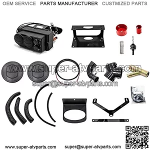 SuperATV Cab Heater for Kawasaki Mule Pro DX / DXT / FX / FXT / FXR (2015+) - Adjustable Temperature & Fan Speeds!