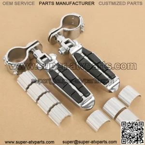 22/25/32/35mm Adjustable Footpegs Footrest Clamps Fit For Harley Touring Dyna US (For: Harley-Davidson)