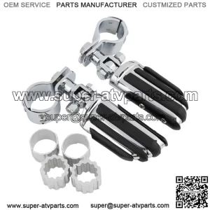 Adjustable Foot Pegs Footrest w/ Clamps Fit For Harley Touring Road King Glide (For: Harley-Davidson)