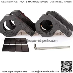 1 inch Bar Clamp-Pack 4 Roof Rack Bar Mounts Tube Clamps Horizontal Bar Clamp Mounting Bracket for Motorcycle ATV Utv Boat Trucks (1"- Clamp Mount kit)