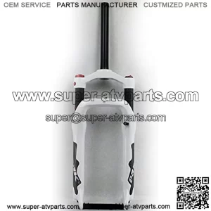 20" 4.0" Snowmobile/ATV/XC Shock Absorber Fork Suspension Fork Open 135MM QR 1-1/8" Shoulder Control Oil and Gas Fork Travel 100mm (Color : White)