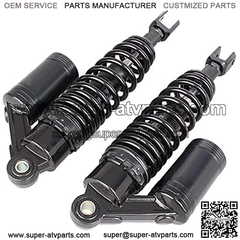 13.7Inch 350mm Pair Rear Motorcycle Air Shock Absorbers Replacement Suspension Eye to Clevis Universal Compatible for Kawasaki Honda Yamaha Suzuki Black - Image 2