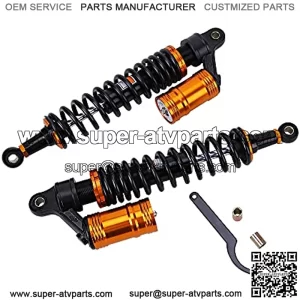 Air Shock Absorber 400mm Adjustable Suspension For Banshee Front Shocks For Yamaha Banshee Shock Front Round End Universal For Yamaha Suzuki Honda ATV Scooters Street Bike For Yamaha YFZ Raptor