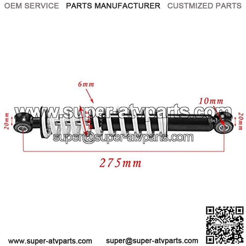 2Pcs 10.8" 275mm ATV Front Shock Absorbers Suspension for Quad 4 Wheeler - Image 2