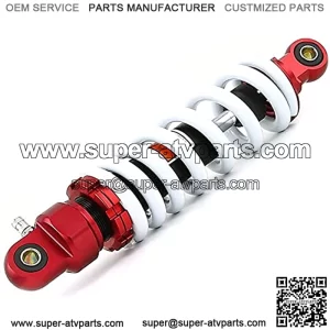 280mm Rear Shock Damper Suspension fit for Dirt Bike/Quad/ATV/Pit and Shock Damper Suspension Compatible with Rear Suspension Spring(red&white)