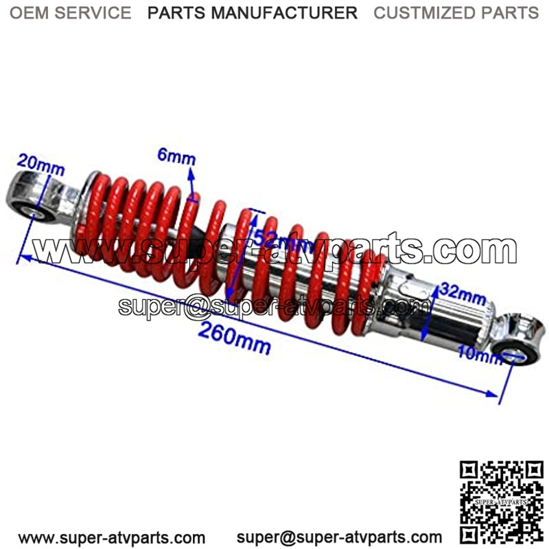 2Pcs 260mm 10.2" Front Shock Absorber Suspension Sensa-Trac Load Adjusting for Quad ATV Gokart Buggy - Image 3