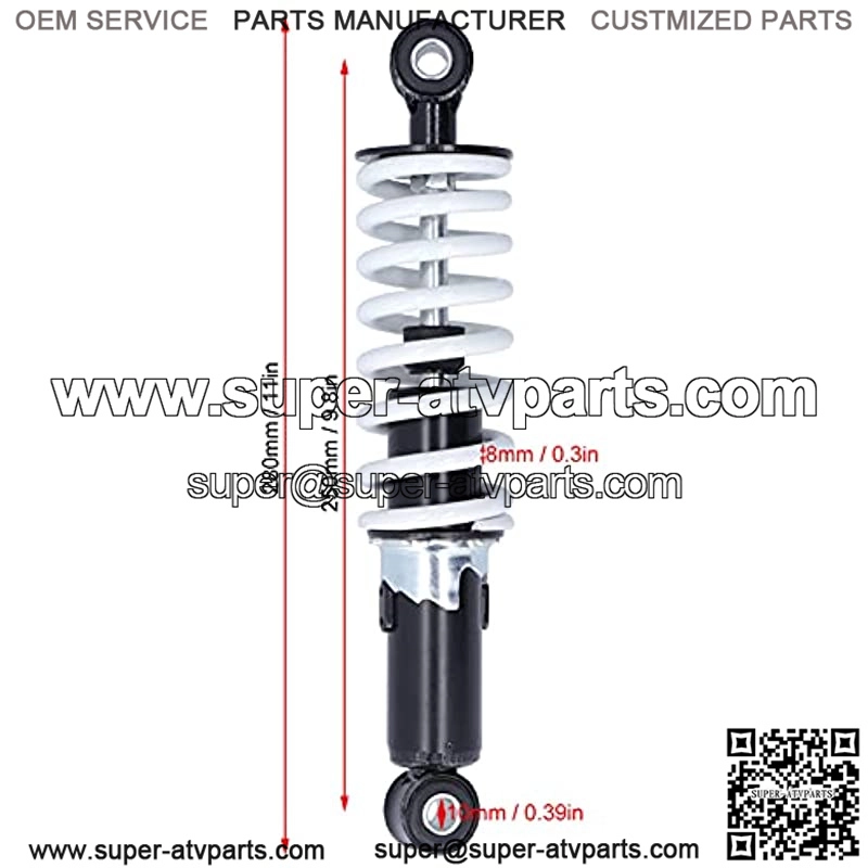 250mm Universal Motorcycle Shock Absorber, CNC aluminum alloy Adjustable Shock Strut Shock Spring Suspension Damper Replacement for ATV Go Kart Quad Dirt Sport Bikes - Image 4