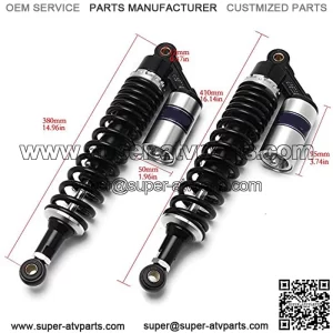 380mm 15" 8mm Spring Universal Motorcycle Air Shock Absorber Rear Suspension ATV Quad Scooter Dirt Bike For CBR600 CBR400 CB500 YZF XC EXC XCF,+
