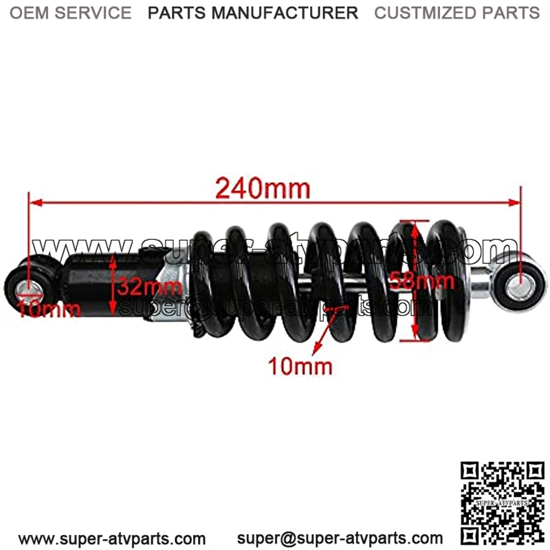240mm Motorcycle Rear Shock 9 2/5" Absorber Suspension for Dirt Bike Trail ATV - Image 3