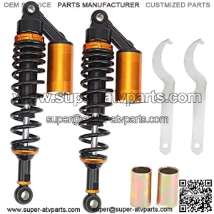 Shock Absorber,Pair of 13.39in Shock Absorbers Front Rear Suspension Damper with Air Pocket Universal for ATV Motorcycle Gokart