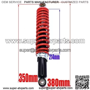 Rear Shock 350mm/13.8in Rear Shock Absorber Universal Fit for Dune Buggy Quad Dirt Bike ATV Aluminium Alloy Shock Spring Suspension Motorcycle Shock Absorber (Color : Red)